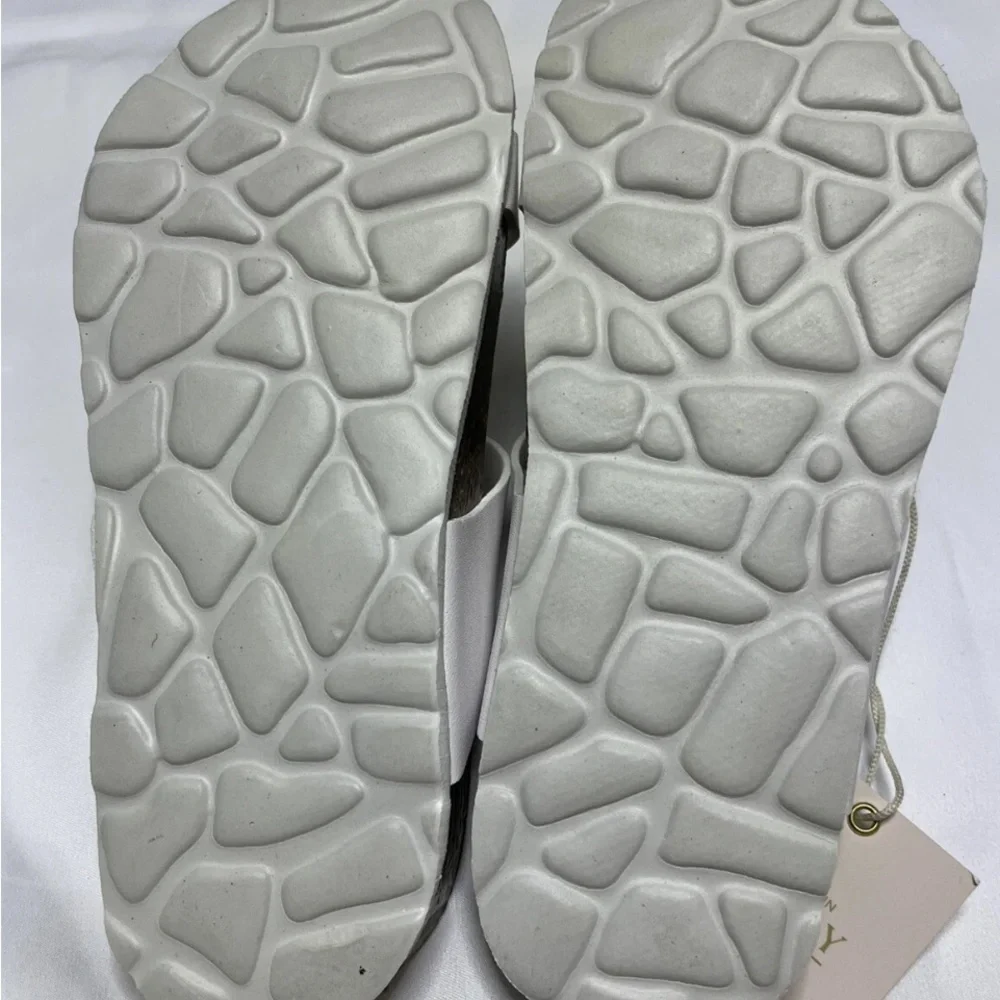 Kids White Leather Italy Sandals